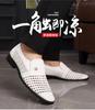 Luxury Summer New High Quality Business Casual Leather Shoes Breathable Hollow Soft Sole Anti Slip Sandalia Masculina Sneaker