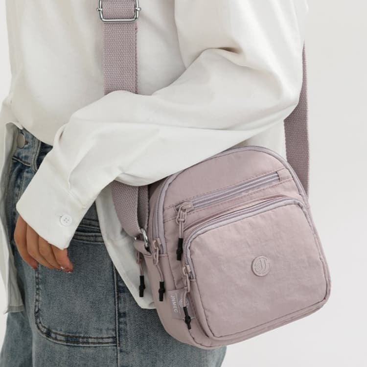 Borsa a tracolla da donna in nylon con tasche multiple