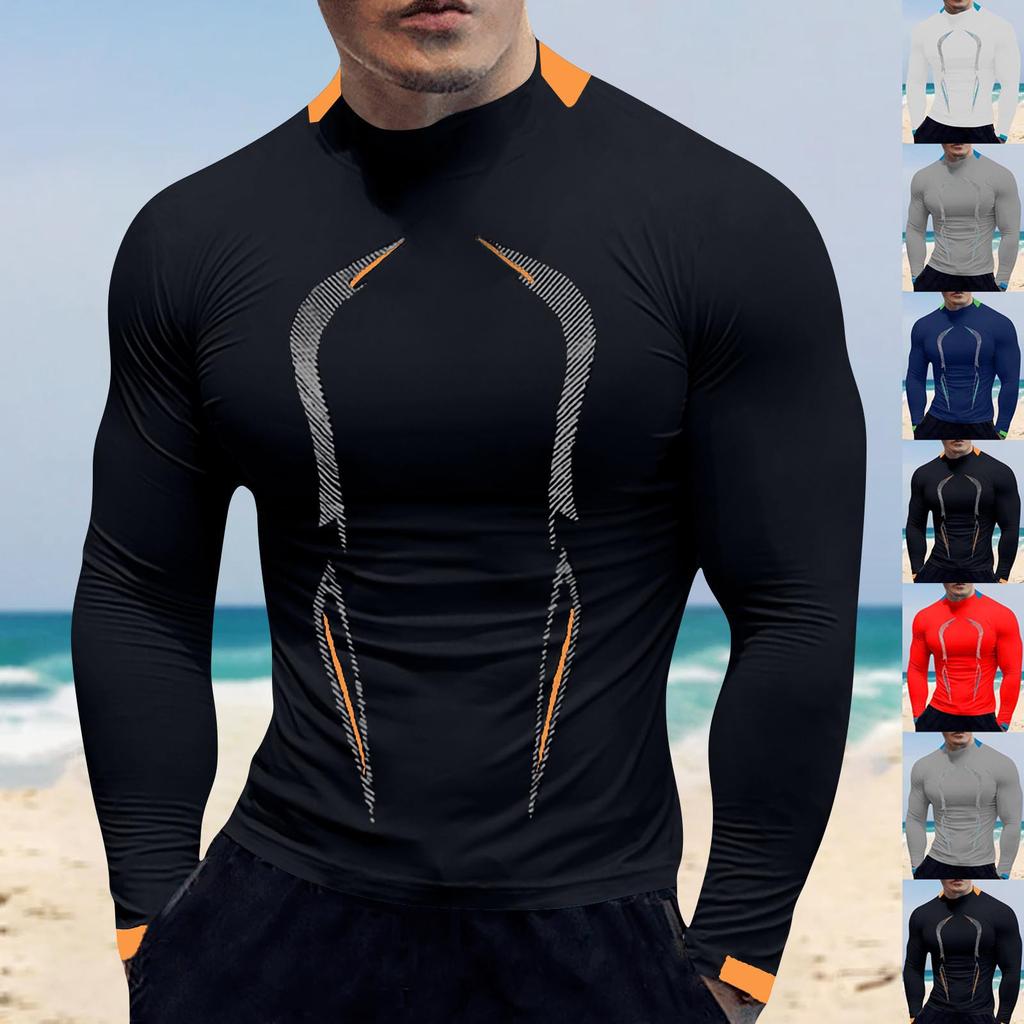 Summer Men's Fitness Sports Training Breathable Long-sleeved European Size Quick-drying Clothes Men's Sports Fashion Long-sleeved