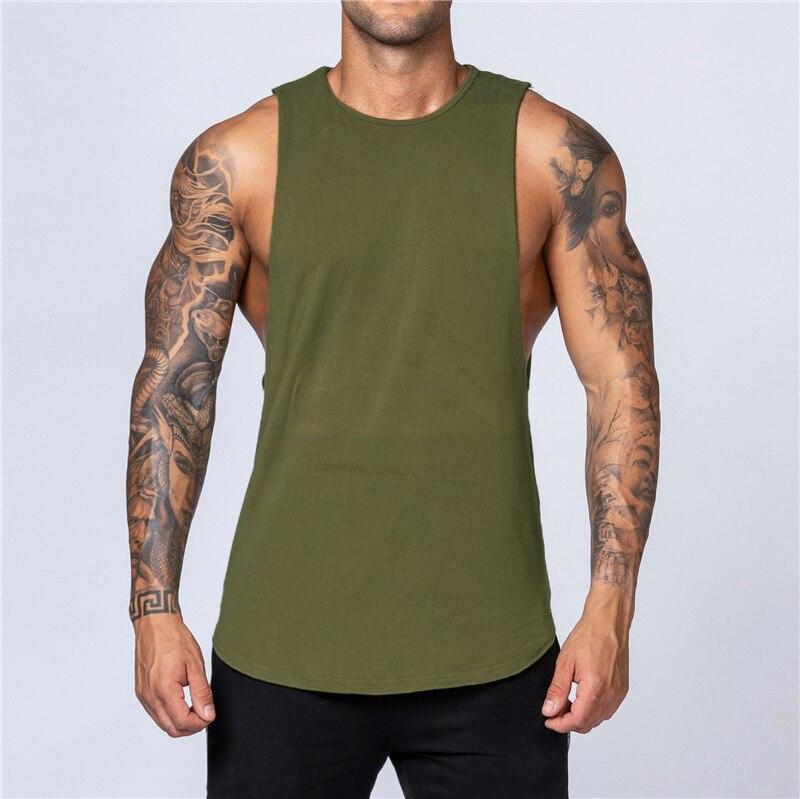 Do The Work  Pure Cotton O-neck Solid Color Men's Summer New Brand Gym Sports Bodybuilding Fitness Workout Breathable Vest