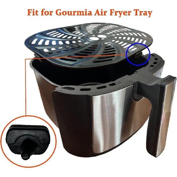 8PCS Air Fryer Rubber Feet for Gourmia Air Fryers, Premium Food Grade Air Fryer Silicone Rubber Bumpers Tabs Tips legs Attachments Stops for Gourmia