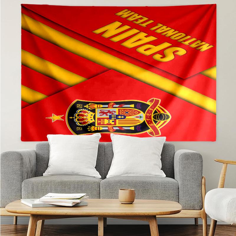 Spain National Football Team Tapestry Accessories Playroom Tapestry, for Bedroom,Livingroom, Dormitory Room Wall Decor Fan Birthday Gifts