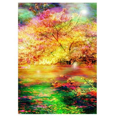 (Arte de Cura TSUKASA) Itens de boa sorte, itens de Feng Shui, sorte no trabalho, brilho na vida, artigos de interior, cura, arte CG (O Mundo de Brilho, tamanho A4)