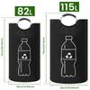 82/115L Cesto porta bottiglie vuote Pieghevole Borsa raccoglitore bottiglie acque reflue da cucina con manico in alluminio Cestino di grande capacità