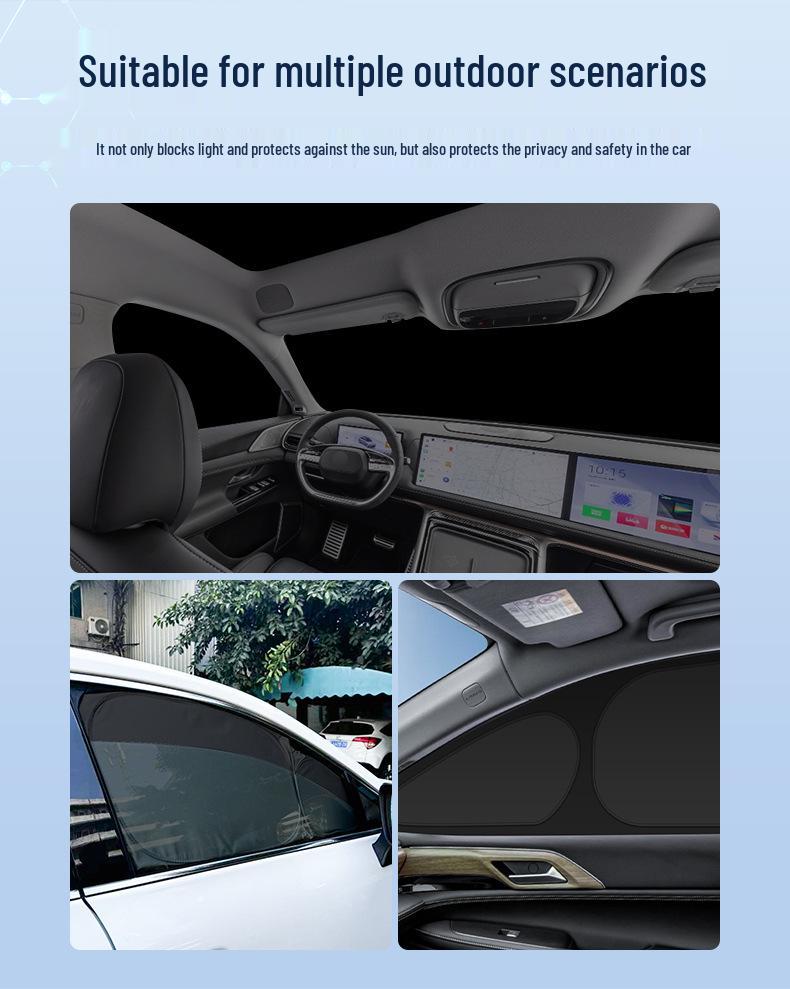 Compatible with Xiaopeng P7: Car Window Sunshade for Heat Insulation, Sun Protection, and Privacy.