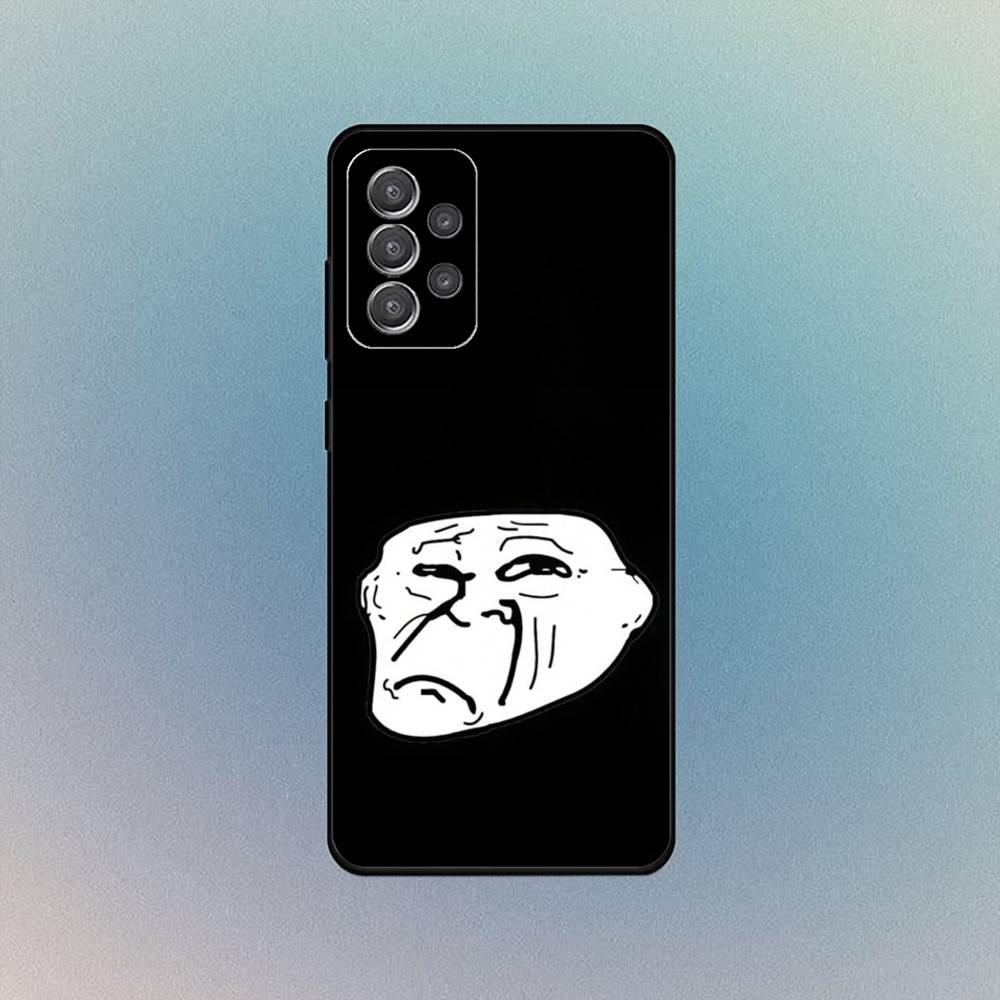 T-Trollfaces Comics Memes Phone Case For Samsung S25,S24,S21,S22,S23,S30,Ultra,S20,Plus,Fe,Lite,Note,10,9,5G Black Cover