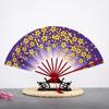 Ancient Chinese Style Golden Portable Folding Fan Bamboo Ribs Japanese Decor Stage Fan Girl Hanfu Dance Performance Hand Fan