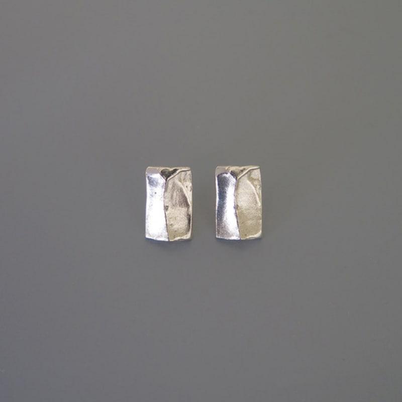 

DE MOON melt square silver earrings silver