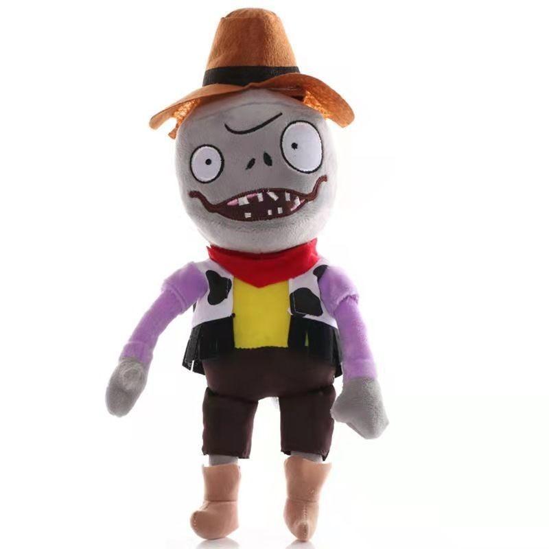 Plants Vs Zombies Sports Newspaper Roadblock Iron Bucket Zombie Plush Toy Doll For Kids And Collectors