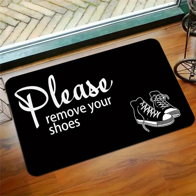 

Funny Please Remove Your Shoes Doormat, Non-Slip Entryway Rug with Shoe Icon, Durable Washable Welcome Mat for Home and Office 40x60cm