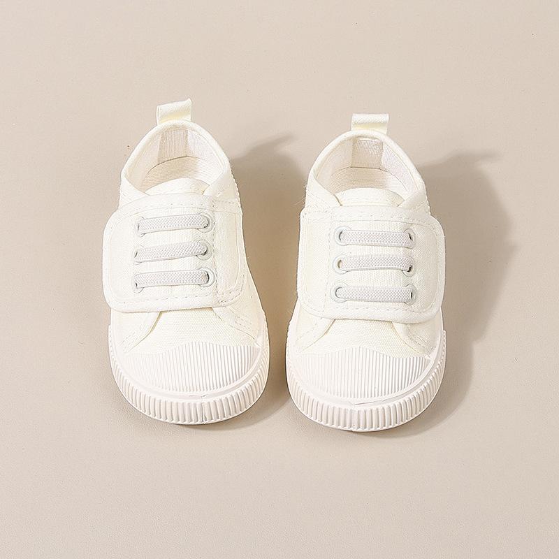 Children's canvas shoes, baby spring-autumn breathable shoes, fashionable non-slip velcro boys' canvas shoes, girls' cloth shoes, soft sole