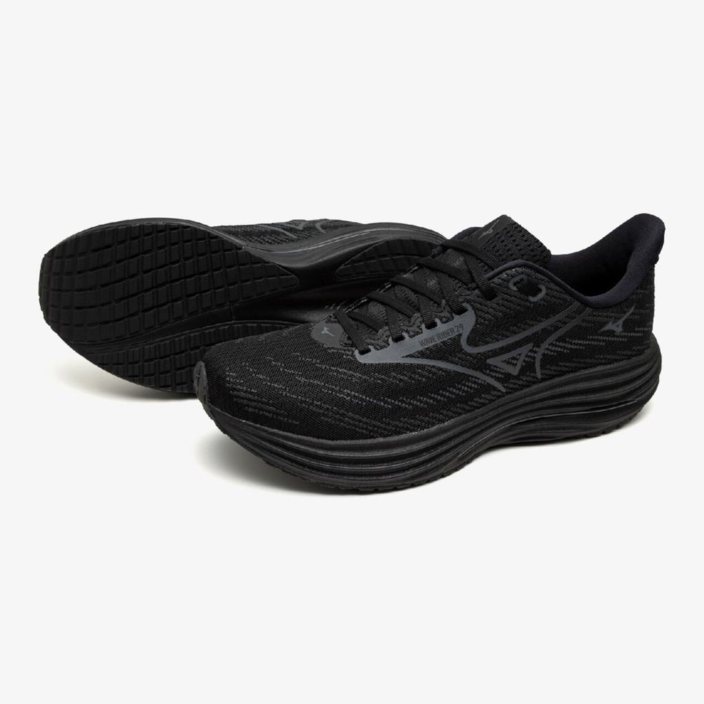 Mizuno Wave Rider 29 Running Shoes, Black x Black, Size 27.0 cm, 4E