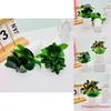 Artificial Green Plant Flower Pot With Silk And Plastic Material For Home Decor And Balcony Display