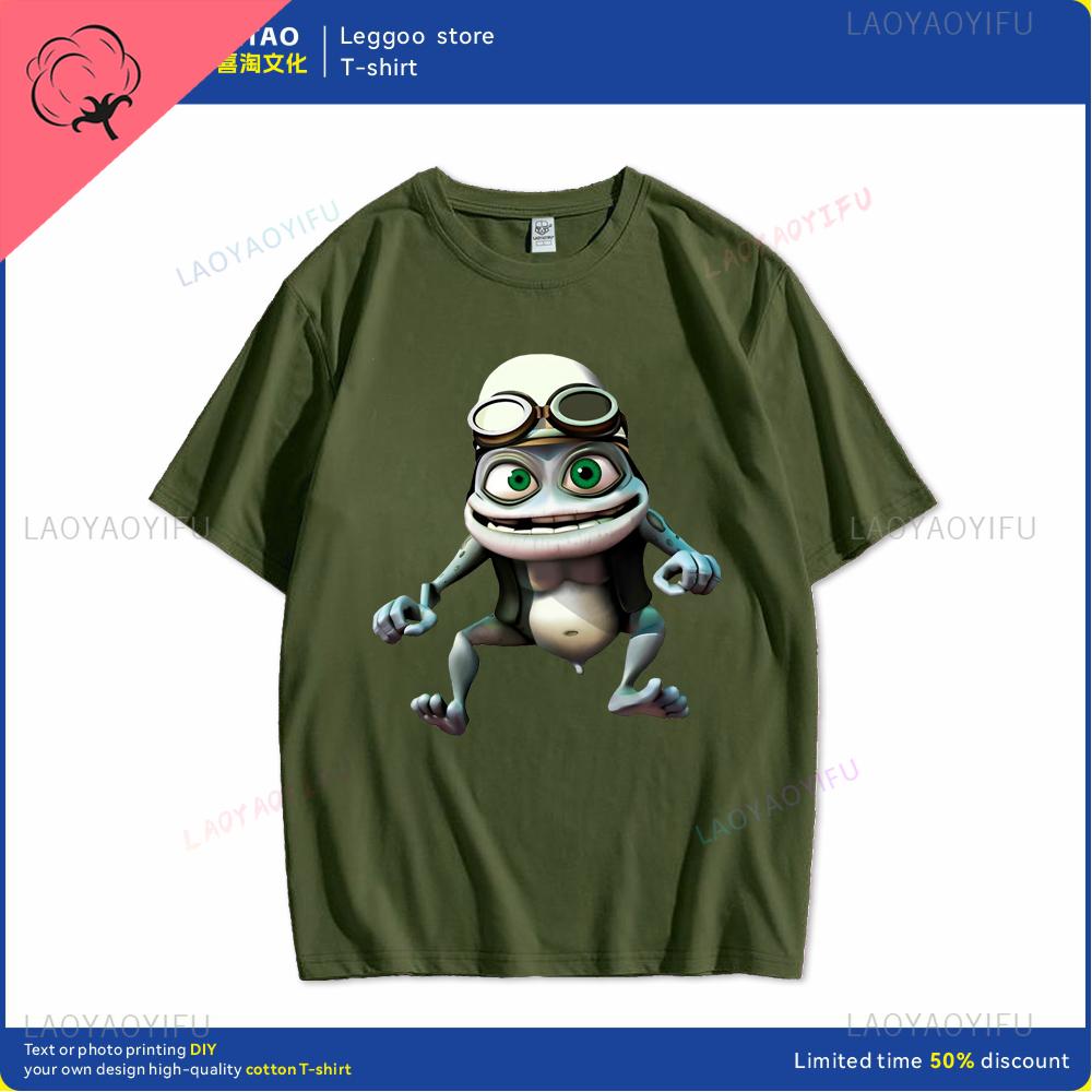Crazy Frog T Shirt Crazy Frog TShirt Cotton Graphic Tee Shirt Short Sleeves Casual Men Cute Tshirt Hip Hop Harajuku Streetwear