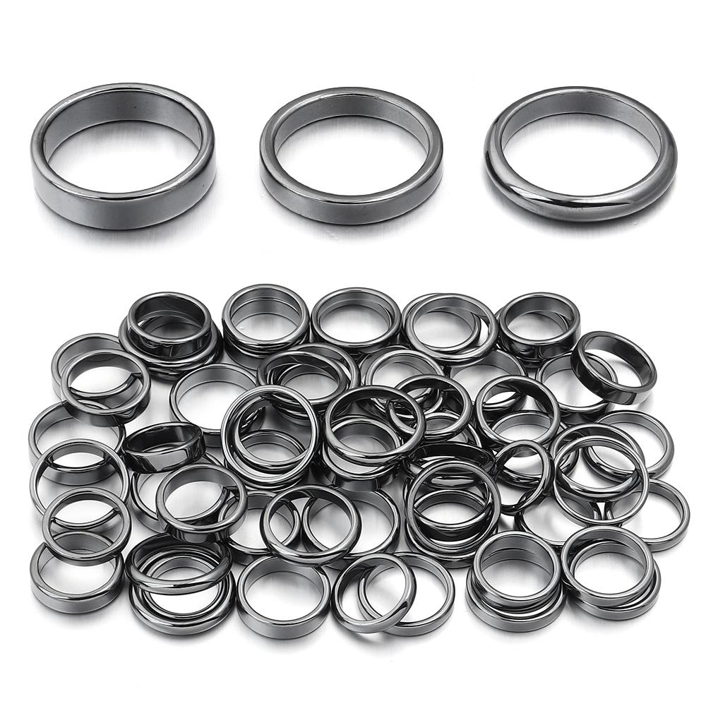 Schwarzer Gallensteinring Naturstein Hämatitring Nicht magnetisch Gesundheitsvorsorge Strahlenschutz Großhandel Schmuck Hochzeitsgeschenk