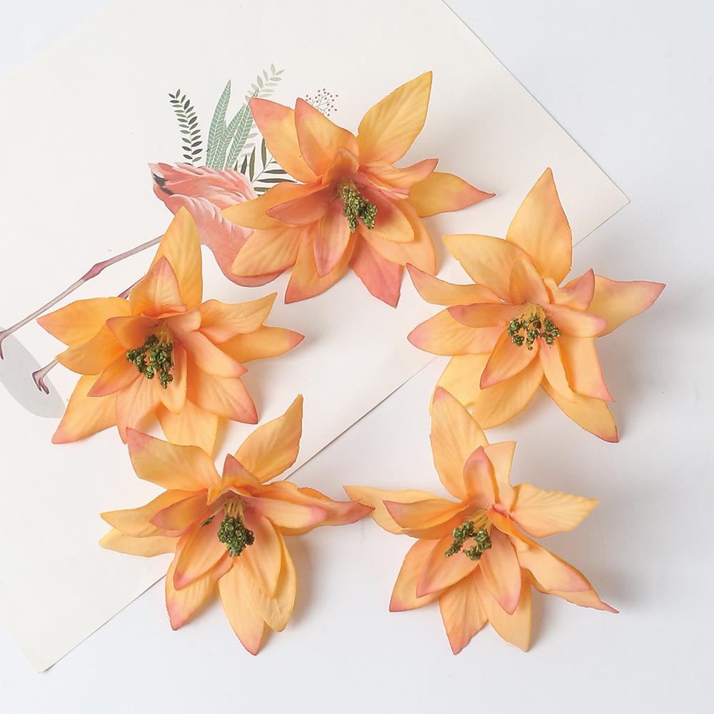 10/20/30cs 8cm Artificial Flowers Silk Fake Flowers Heads for Home Room Decor Wedding Decoration DIY Garland Gifts Accessories