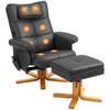 Massage Armchair with Footrest, Backrest Reclining Up To 135 Degrees, Storage Chest, Remote Control