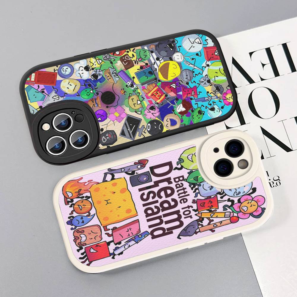 B-Bfdi Battle For D-Dream Island Leather Phone Case For IPhone 16 15 14 13 12 11 Pro Max Plus Shockproof Cover