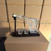 Pistol Shape Whiskey Decanter Set with 2 Shot Glasses – Novelty Gun Liquor Dispenser for Bar, Man Cave, Groomsmen Gift