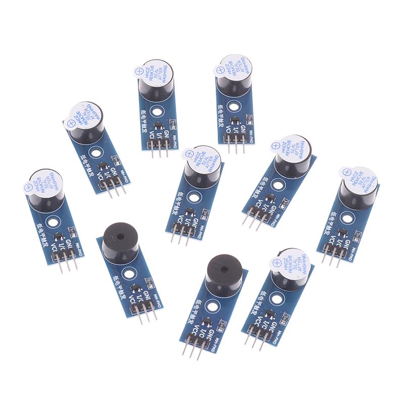 10PCS Active Passive Buzzer Module For Arduino, 5V Low Level Trigger, Compatible With Raspberry Pi ESP32, High Quality DIY Kit