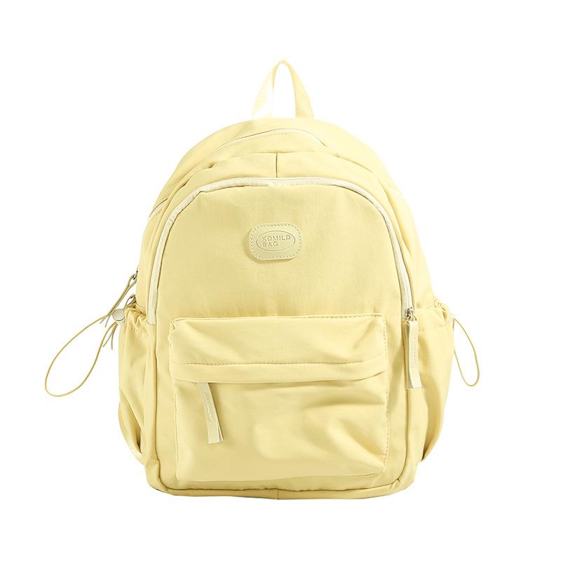 Daily Commute Travel Sports Solid Color Student Schoolbag New Junior High School High School Large Capacity Backpack