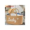 Cotton Rope Woven Storage Basket With Handles For Baby Care And Home Organization