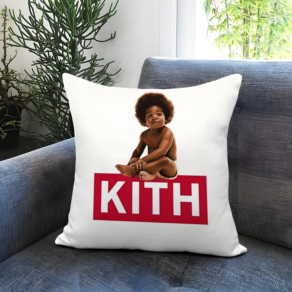 

Classic Logo K-KITH Cushion Cover Comfortable Reversible Pillow Cover Ideal for Car Sofa Bedroom & Beyond 30cmx30cm