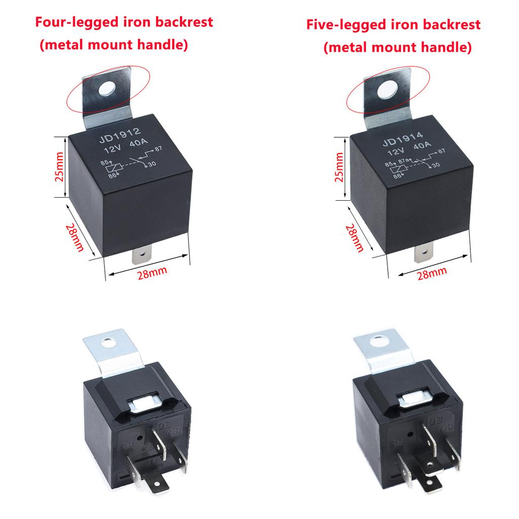 4 5 Pin 4P 5P 40A Waterproof Car Relay Long Life Automotive Relays Normally Open DC 12V/24V Relay For Head Light Air Conditioner