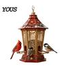 Hängende Vogel-Samenstation für den Außenbereich, Weihnachts-Schneemann-Futterspender, Harz-Dekorativer Wildwetterfester Futterspender-Schmuck für Garten, Hof, Terrasse, Balkon,