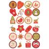 24Pcs/sheet Christmas Advent Calendar Number Sticker DIY Cookie Candy Packaging Sticker Gift Bag Wrapping Seal Dot Label