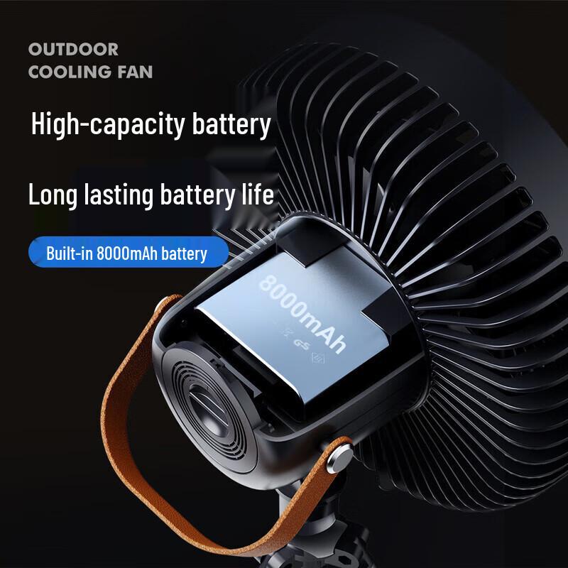 Sumifangye Portable Camping Fan with LED Light