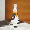 Handmade Princess Rabbit Wooden Carving Mini Statue Cute Cartoon Office Desk Decor Gift for Women