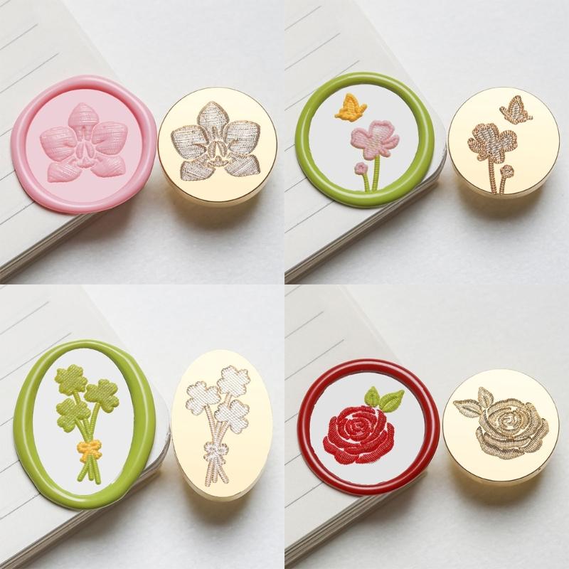 Stamp Head Gift Envelope Invitations Greeting Card Decorations Brass Sealing Emboss Waxes Seal Stamp Head Removable