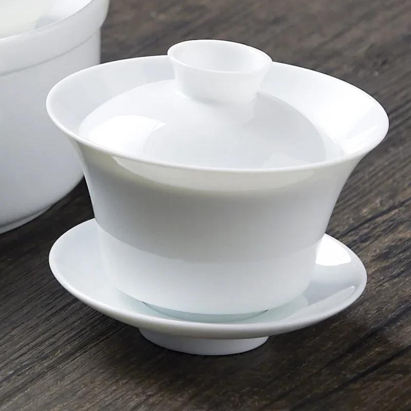 Chinese Traditions Gai Wan Tea Set Bone Tea Gaiwan Tea Porcelain Pot Set , de soupière, tasse à thé Kung Fu, service à thé