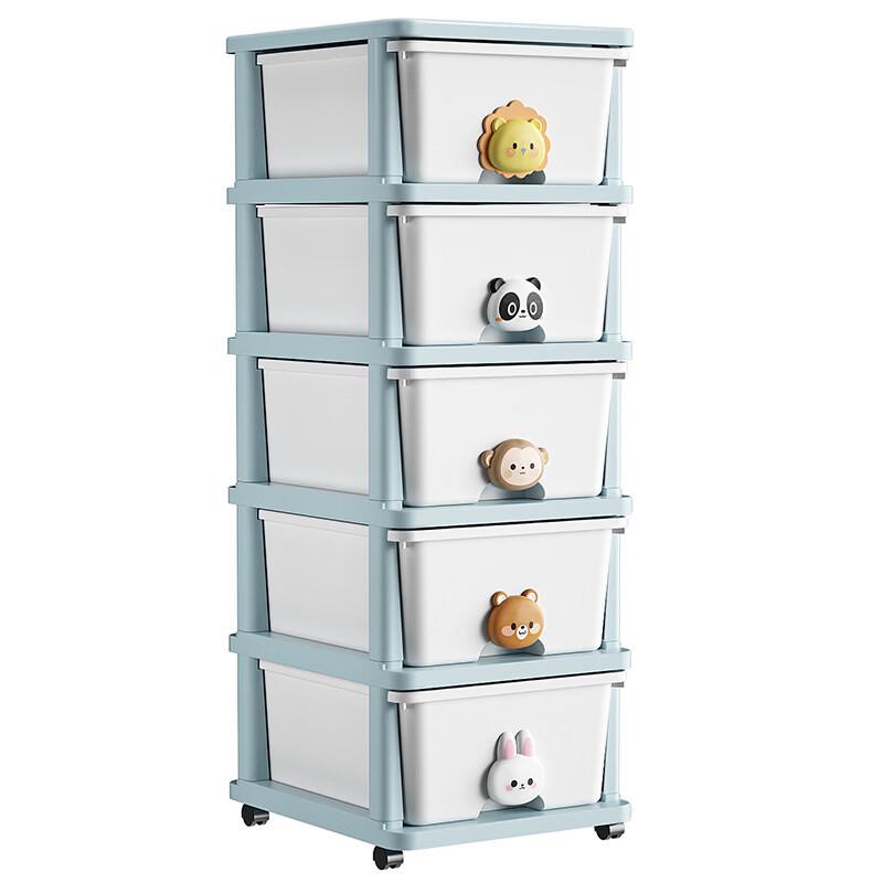 Handun 2-Layer Cartoon Plastic Storage Drawer