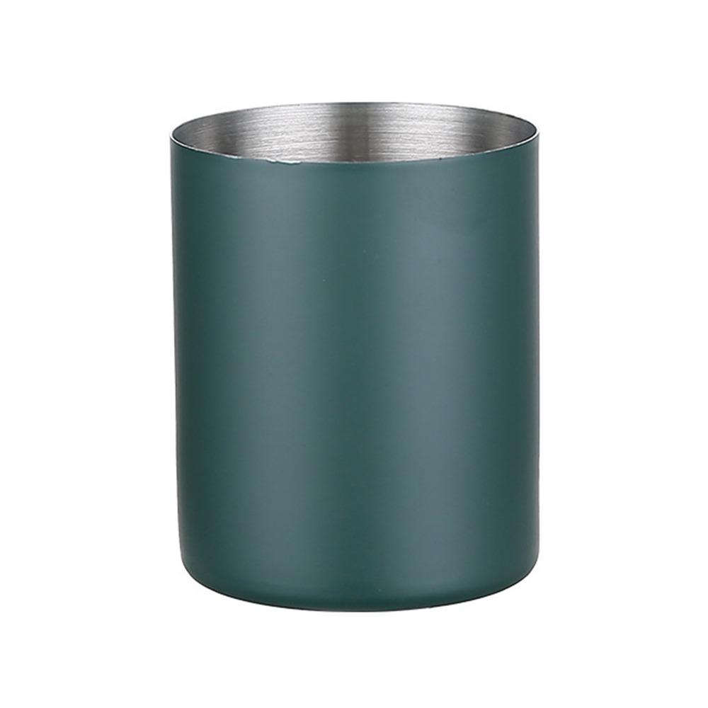 1pcs Thickened Pen Container Stainless Steel Stationery Storage Bucket Simple Pen Holder  Students