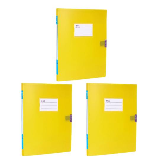 3 Pcs Polypropylene File Folder A4 Letter Size Document Holder Plastic Paper File Folder for School Office Business Home