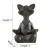 Whimsical Grey Buddha Cat Figurine Meditation Yoga Collectible Happy Cat Collection Cat Lover Gifts for Women Meditation Yoga Statuettes Decor