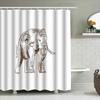 Unframed Elephant Shower Curtain Woodland Animal Bathroom Decor Nature Forest Wildlife Washable Liner Modern Farmhouse Home Deco