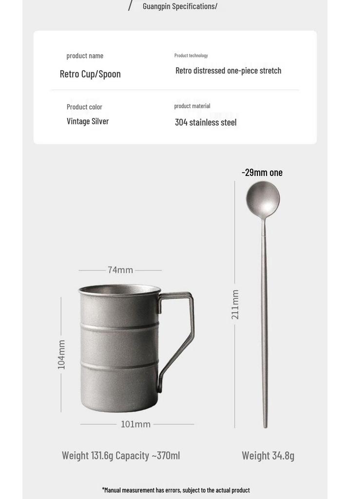 Tasse de camping portable en acier inoxydable 304 pour boissons