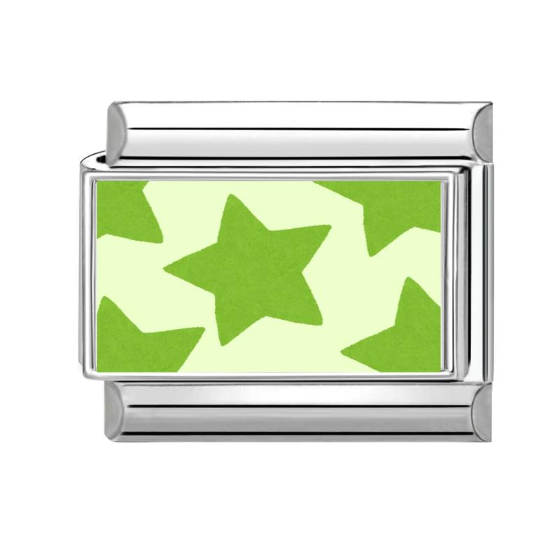 New Green Scenery Series Sunset Sea Lighthouse Italian Charm Links Fit 9MM Stainless Steel Bracelet Women Men DIY Making Jewelry