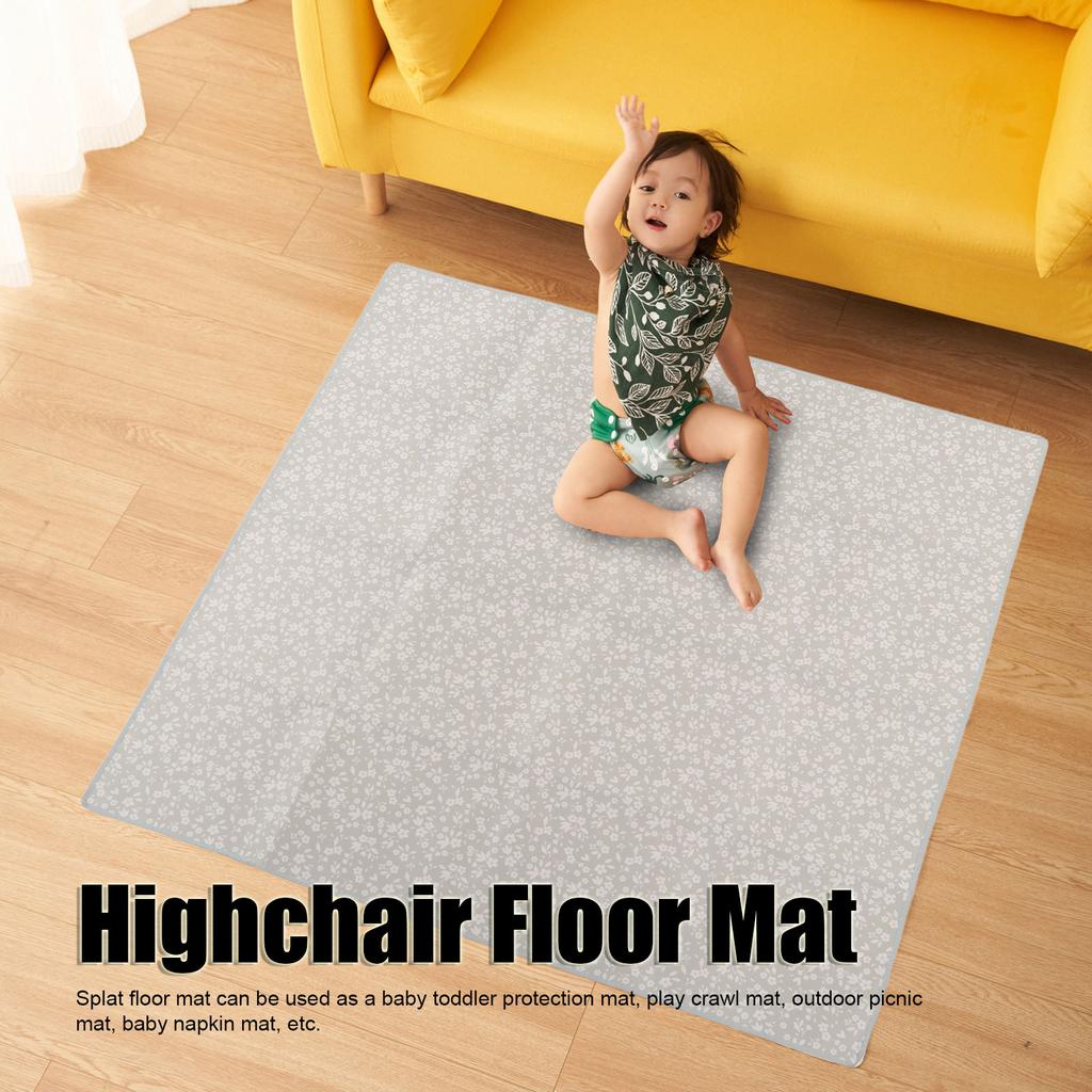 Highchair Floor Mat Slip Resistant Waterproof Multifunctional Baby Crawling Playmat for Infant Toddler SMT105-EF590