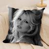French Star B-Brigitt-e B-Bardot Cushion Cover Soft Plush Fabric Double-Sided Printed Cushion Covers for All Seasons Home Decor