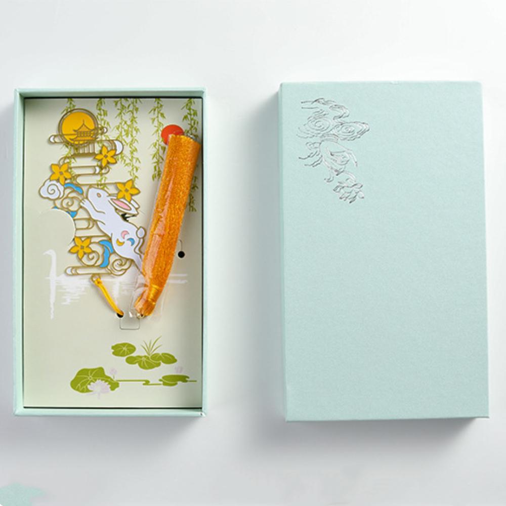 Zinc Zinc Alloy Moon Rabbit Book Clip Classical Book Page Marker Cute Chinese Style Bookmarks  Student