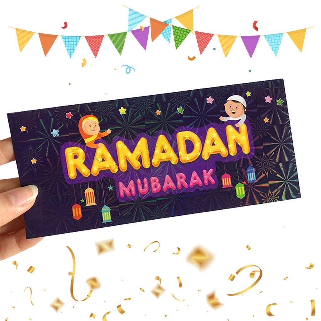 Green Envelopes For Middle Eastern Festivals Moon Lucky Money Eid Decoration