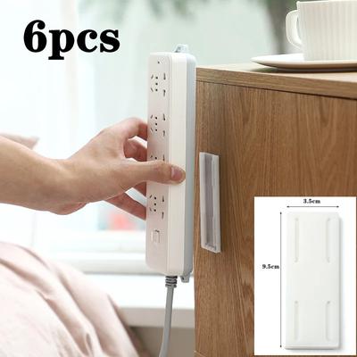 Wandmontierter Steckdosenhalter, Fixierpflaster, selbstklebender Fixierstift für Steckdosenleisten, stanzfreier Steckdosenhalter, Home-Office-Organizer