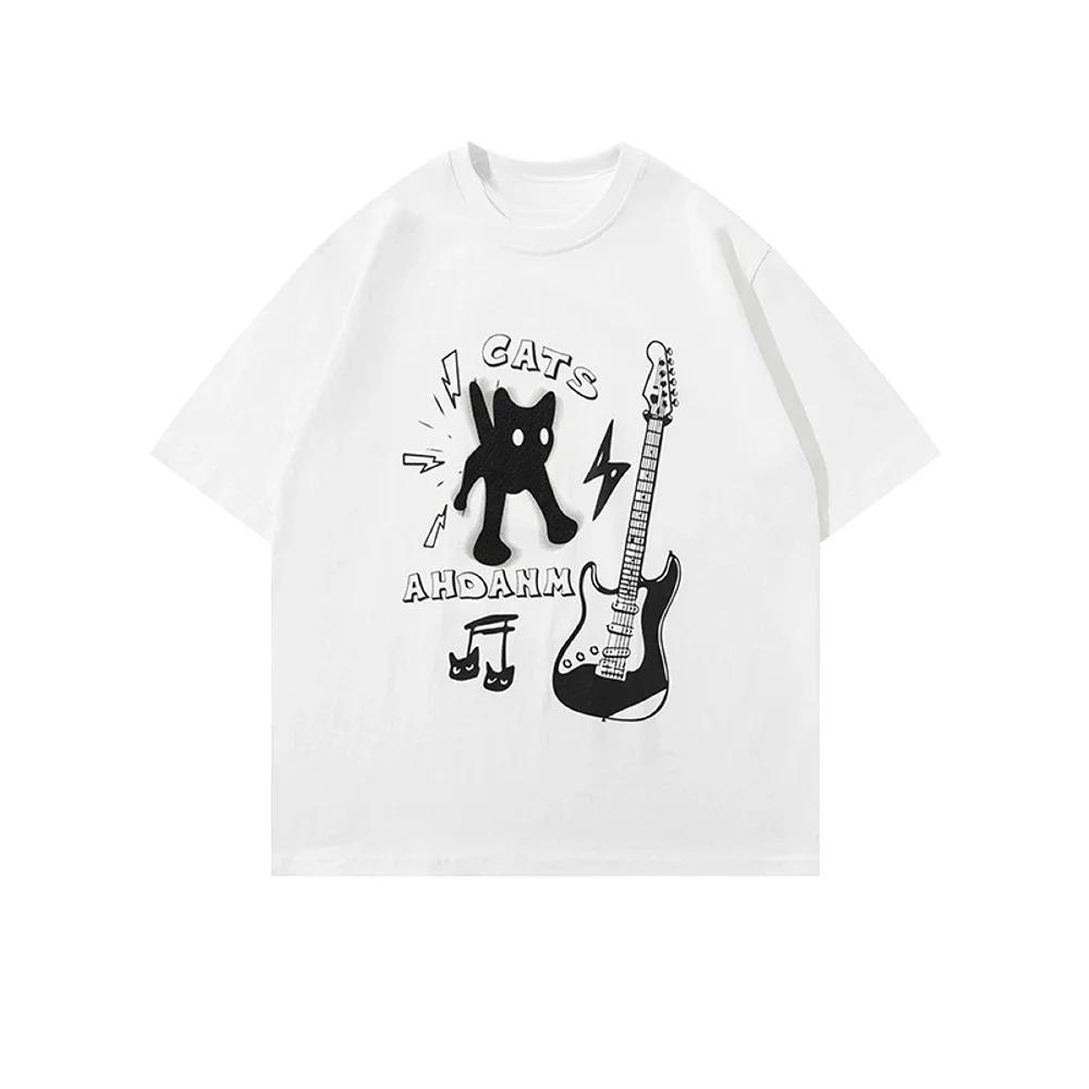 Kittens Avatar Blouse Women's T-shirt Female Y2k Clothes Girls Kawaii Tops House Pet Print Streetwear Cute Cat Graphic Clothing