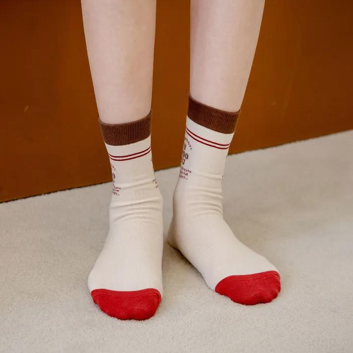 S34_NMOO SIGNATURE SOCKS_beige