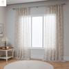Pastellfarbene florale Vorhänge in Leinenoptik für Schlafzimmer, Wohnzimmer, Balkon und Arbeitszimmer - Lichtdurchlässiger amerikanischer Stil mit leichter Luxusatmosphäre.