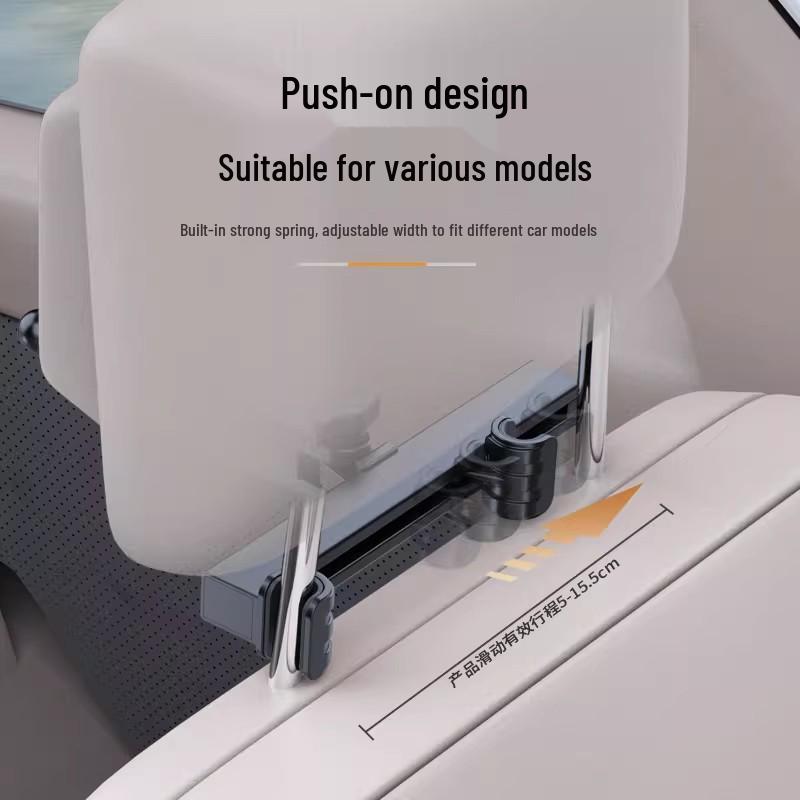 Telescopic Rotatable Car Headrest Mount for Tablets